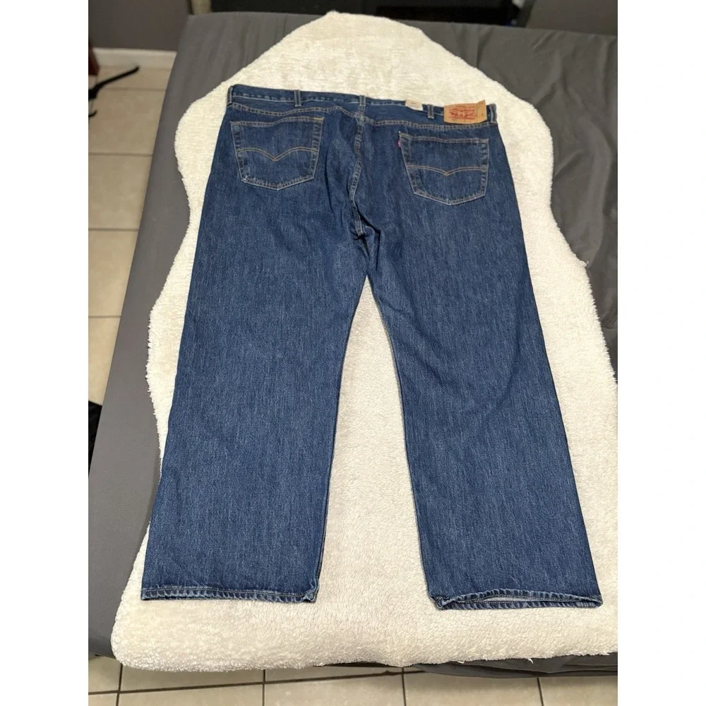 New Levi's 501 Original Straight Button Fly Blue Denim Jeans 48x29 B&T NWT Pants